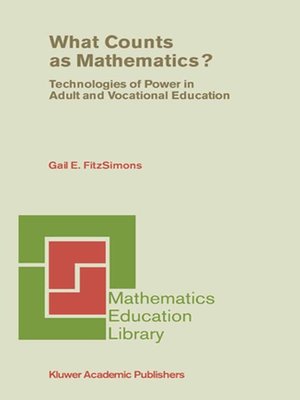 cover image of What Counts as Mathematics?